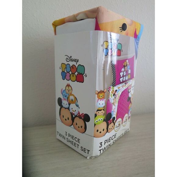 Disney 3 Piece TWIN Sheet Set, "Tsum Tsum" - Picture 2 of 4
